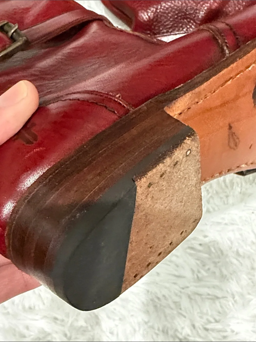 Frye Burgundy Over-the-Knee Leather Boots